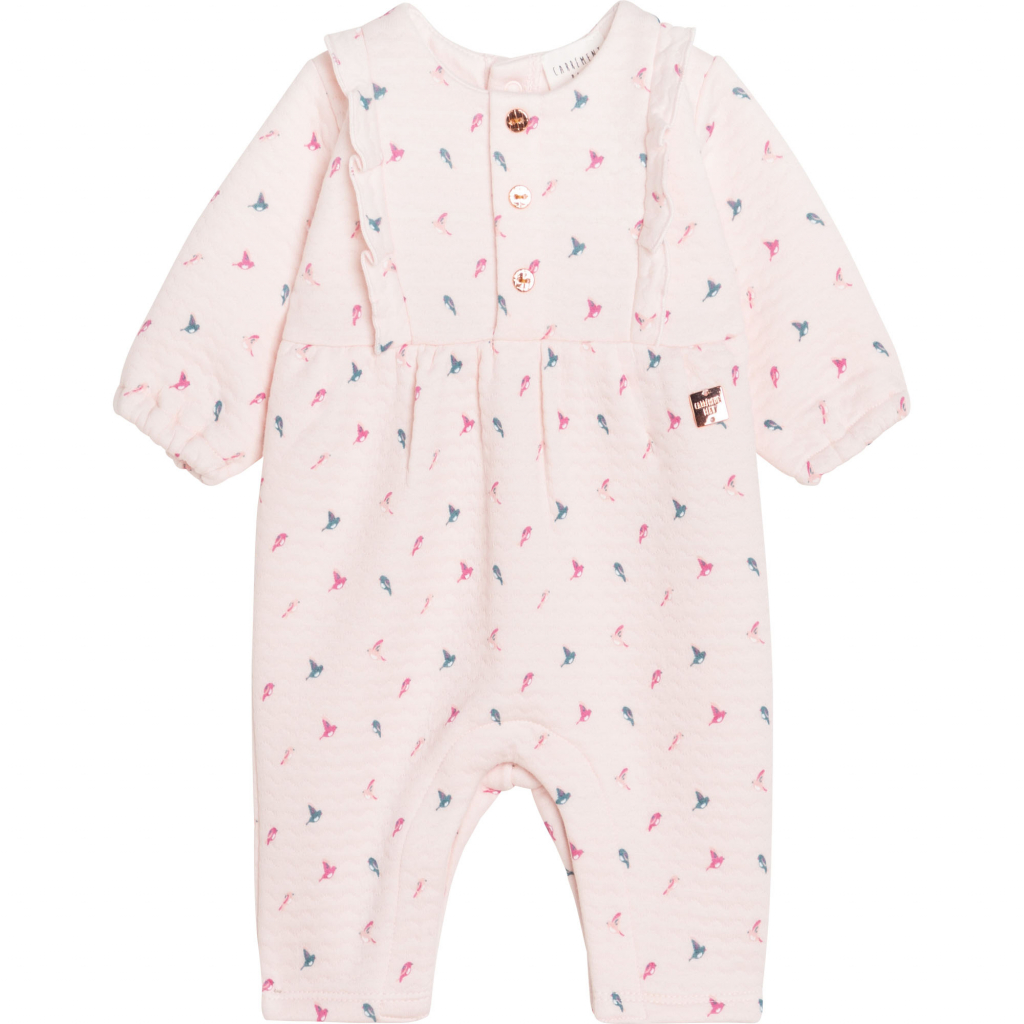 CARREMENT BEAU BABY All in One with bird print