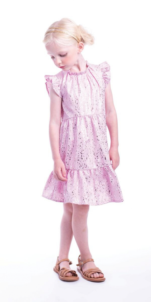 IMOGA Pia Stripe Woven Dress Pink