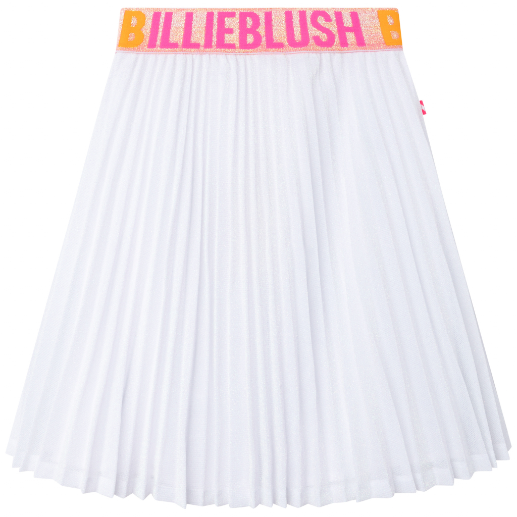 BILLIEBLUSH White Pleated Lurex Skirt