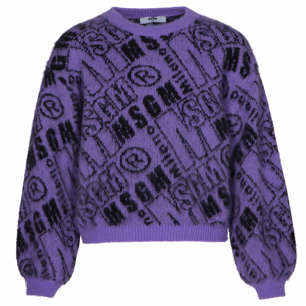 MSGM Purple Logo Sweater